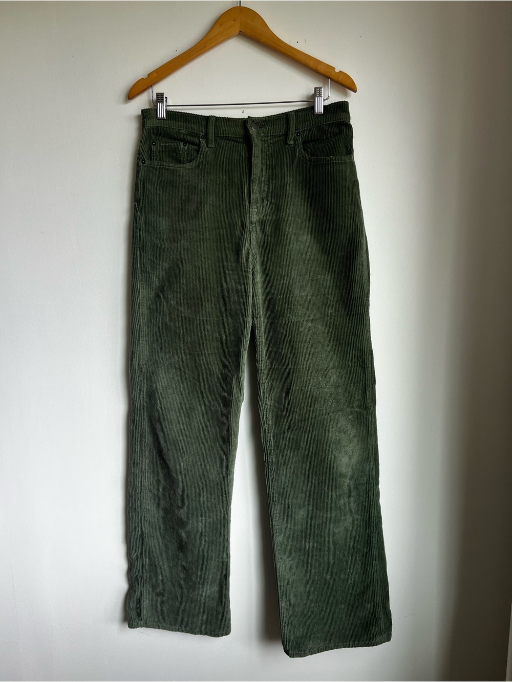 Wide Leg Corduroy Pants in Sage Green